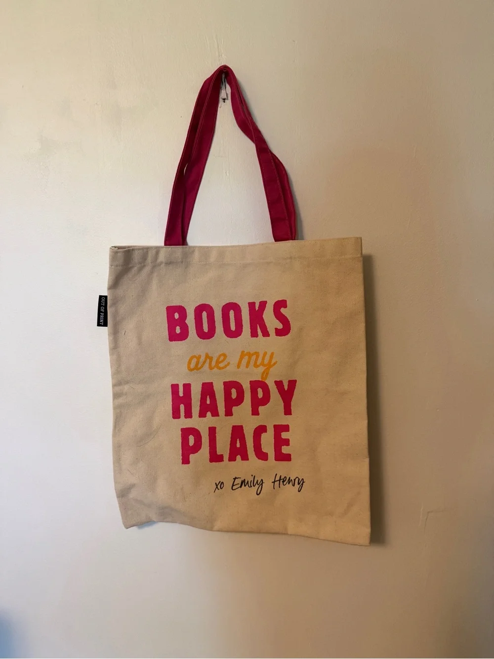 Emily Henry - 'Books Are My Happy Place' Canvas Tote Bag